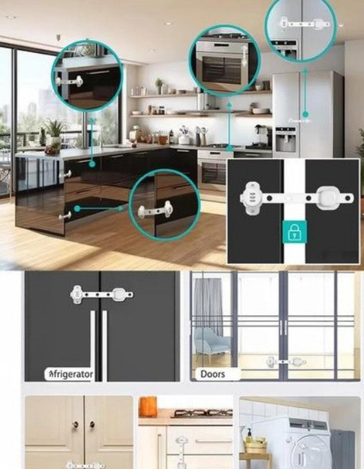 Şifreli Çok Amaçlı Esnek Dolap ve Çekmece Kilidi