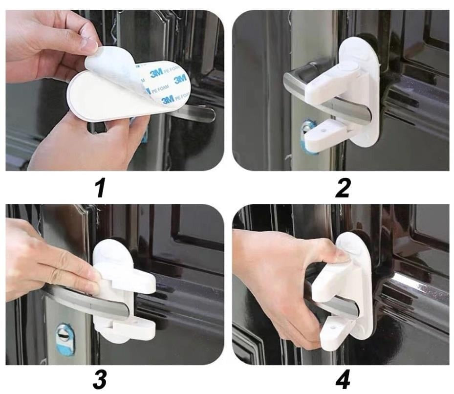 Kapı Kolu Güvenlik Kilidi- Dikey Katlamalı