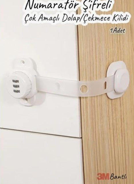 Şifreli Çok Amaçlı Esnek Dolap ve Çekmece Kilidi